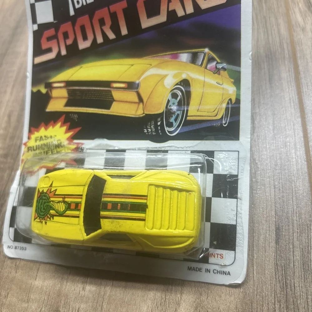 Vintage Gingell PORSCHE 928 Yellow China Diecast‎ 1980s RARE